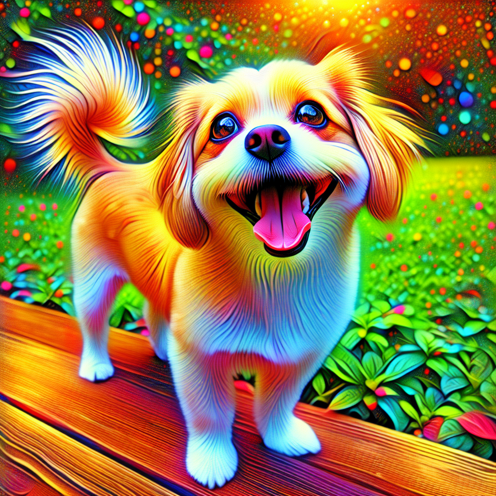 AI-generated image for: realistic image of a happy dog
