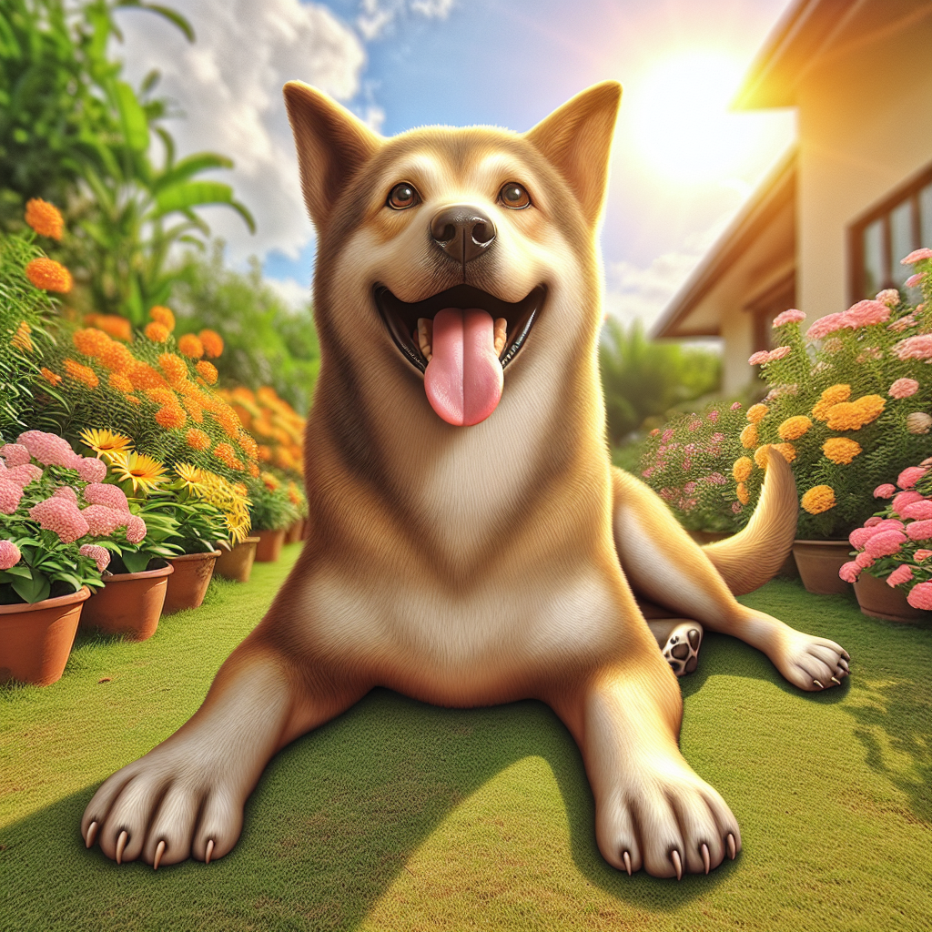 AI-generated image for: realistic image of a happy dog