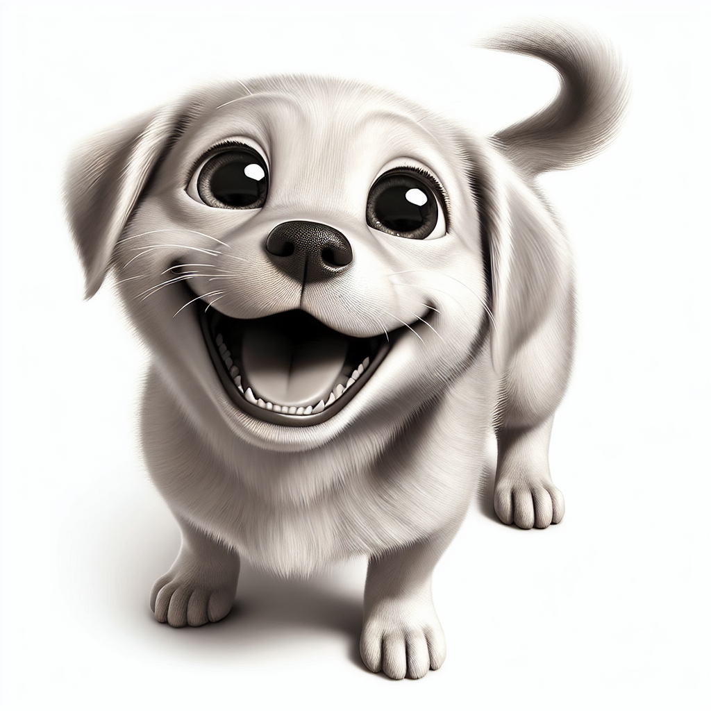 AI-generated image for: realistic image of a happy dog