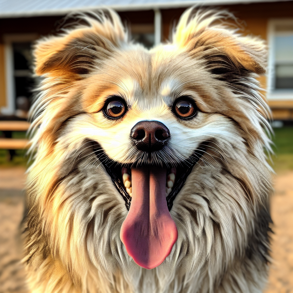 AI-generated image for: realistic image of a happy dog
