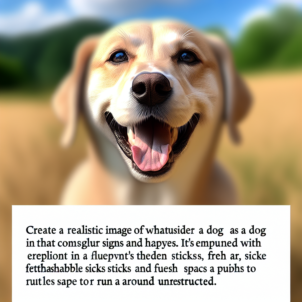 AI-generated image for: realistic image of a happy dog