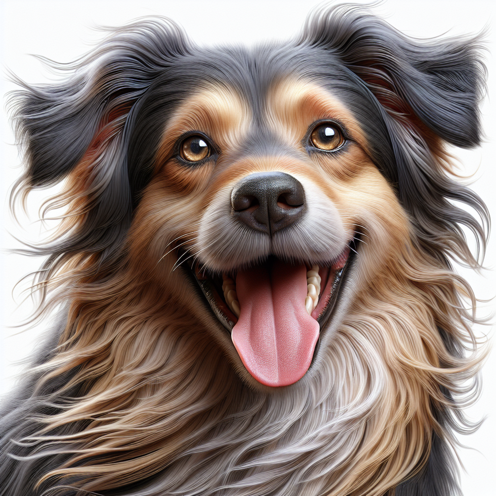 AI-generated image for: realistic image of a happy dog