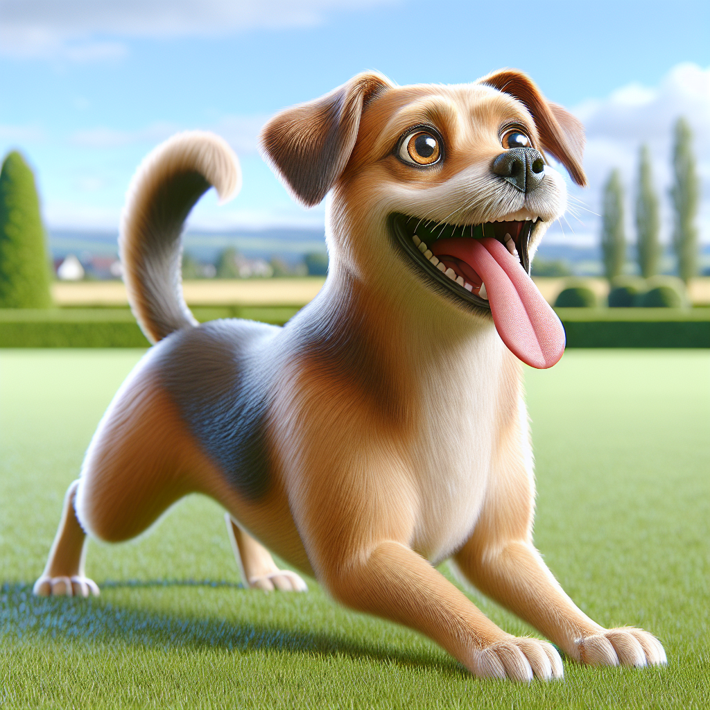 AI-generated image for: realistic image of a happy dog