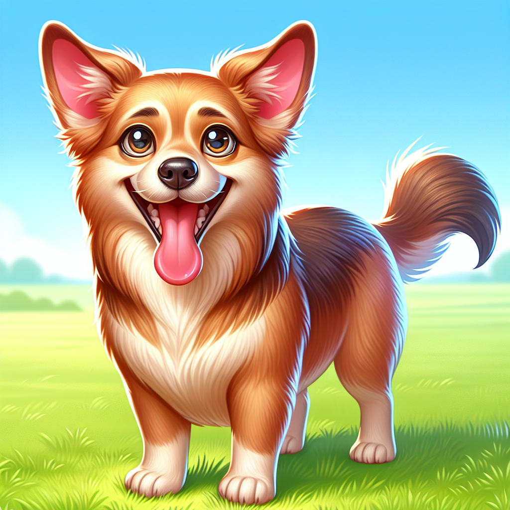 AI-generated image for: realistic image of a happy dog