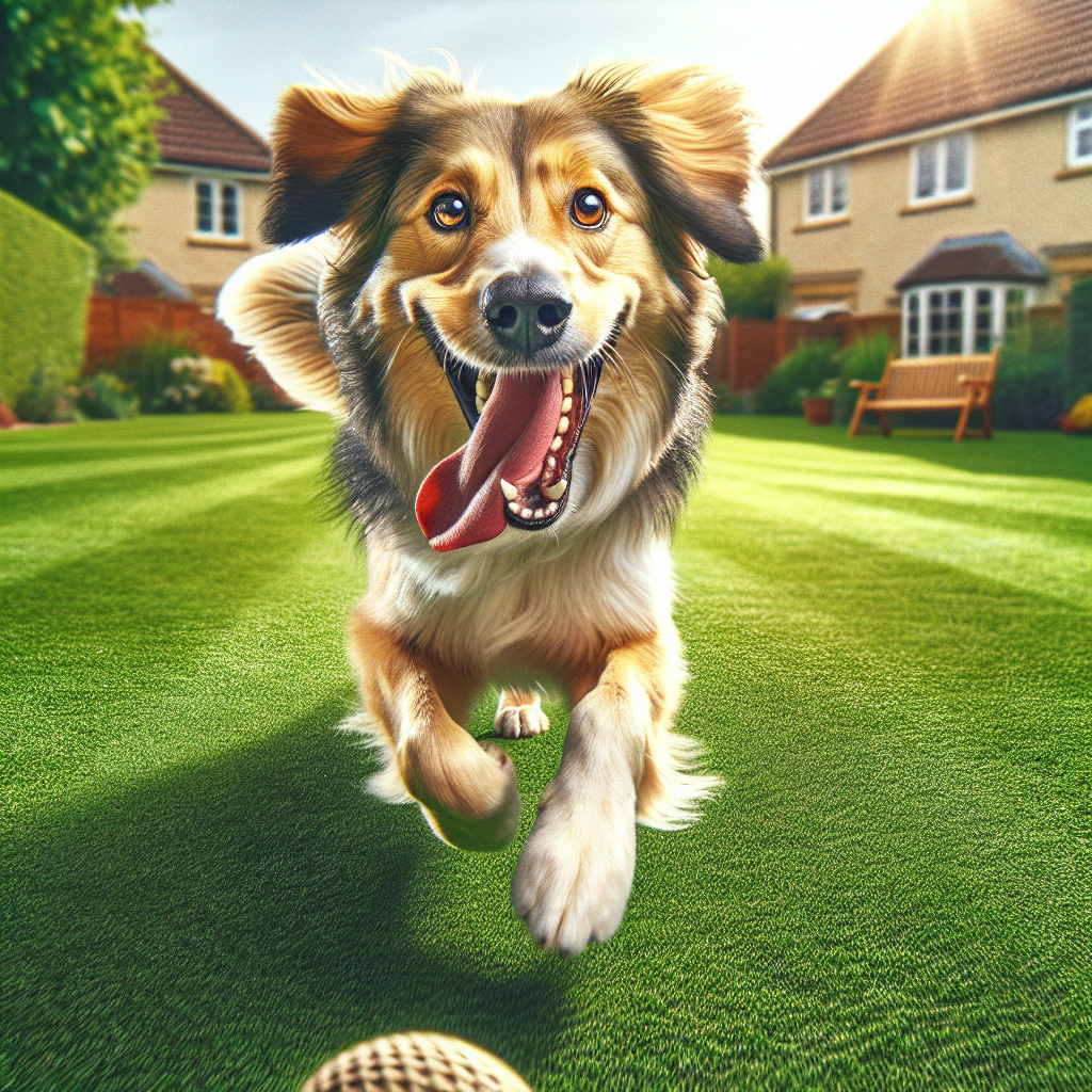 AI-generated image for: realistic image of a happy dog
