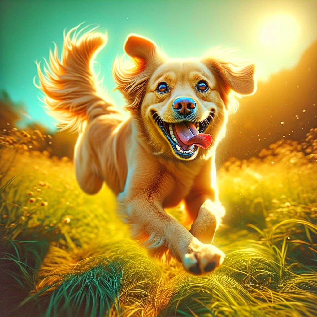 AI-generated image for: realistic image of a happy dog