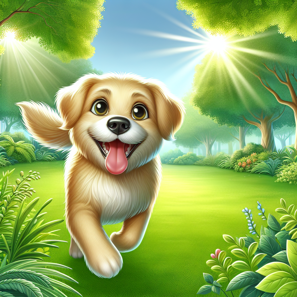 AI-generated image for: realistic image of a happy dog