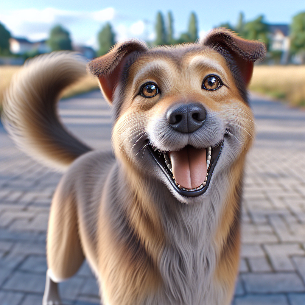 AI-generated image for: realistic image of a happy dog