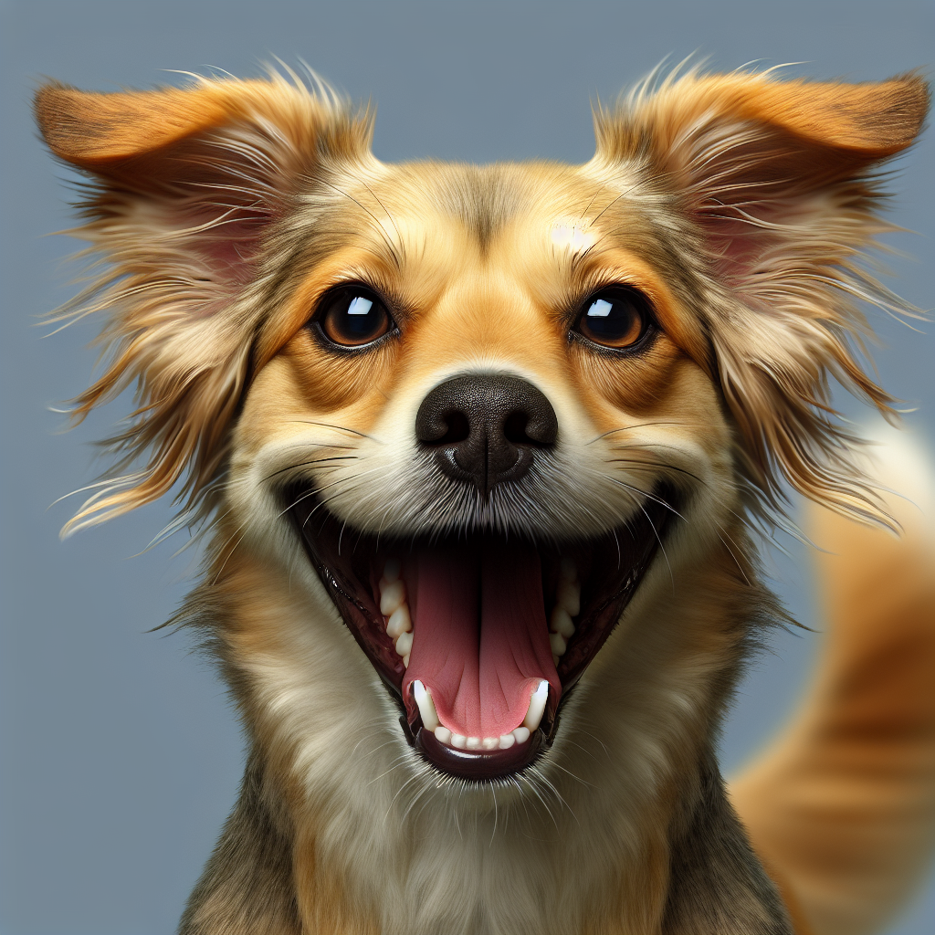 AI-generated image for: realistic image of a happy dog