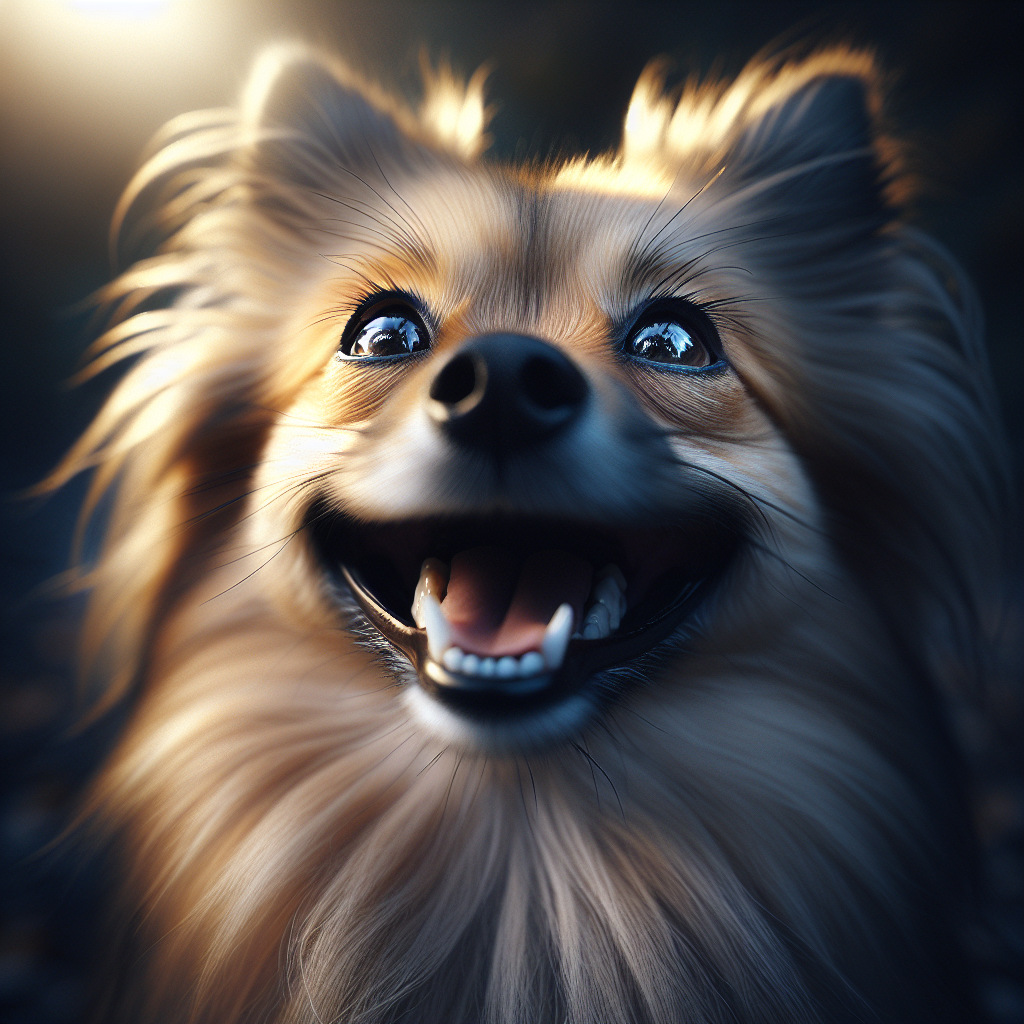 AI-generated image for: realistic image of a happy dog
