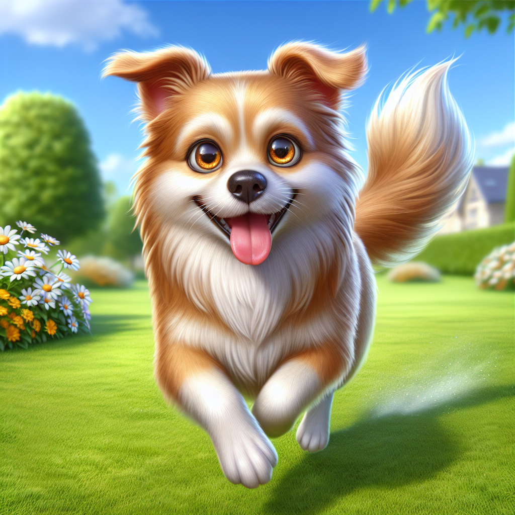 AI-generated image for: realistic image of a happy dog