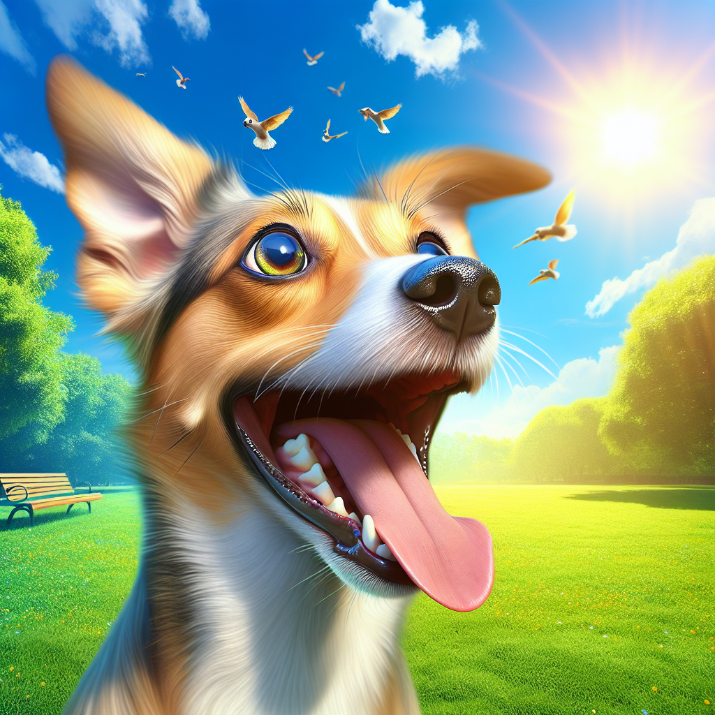 AI-generated image for: realistic image of a happy dog
