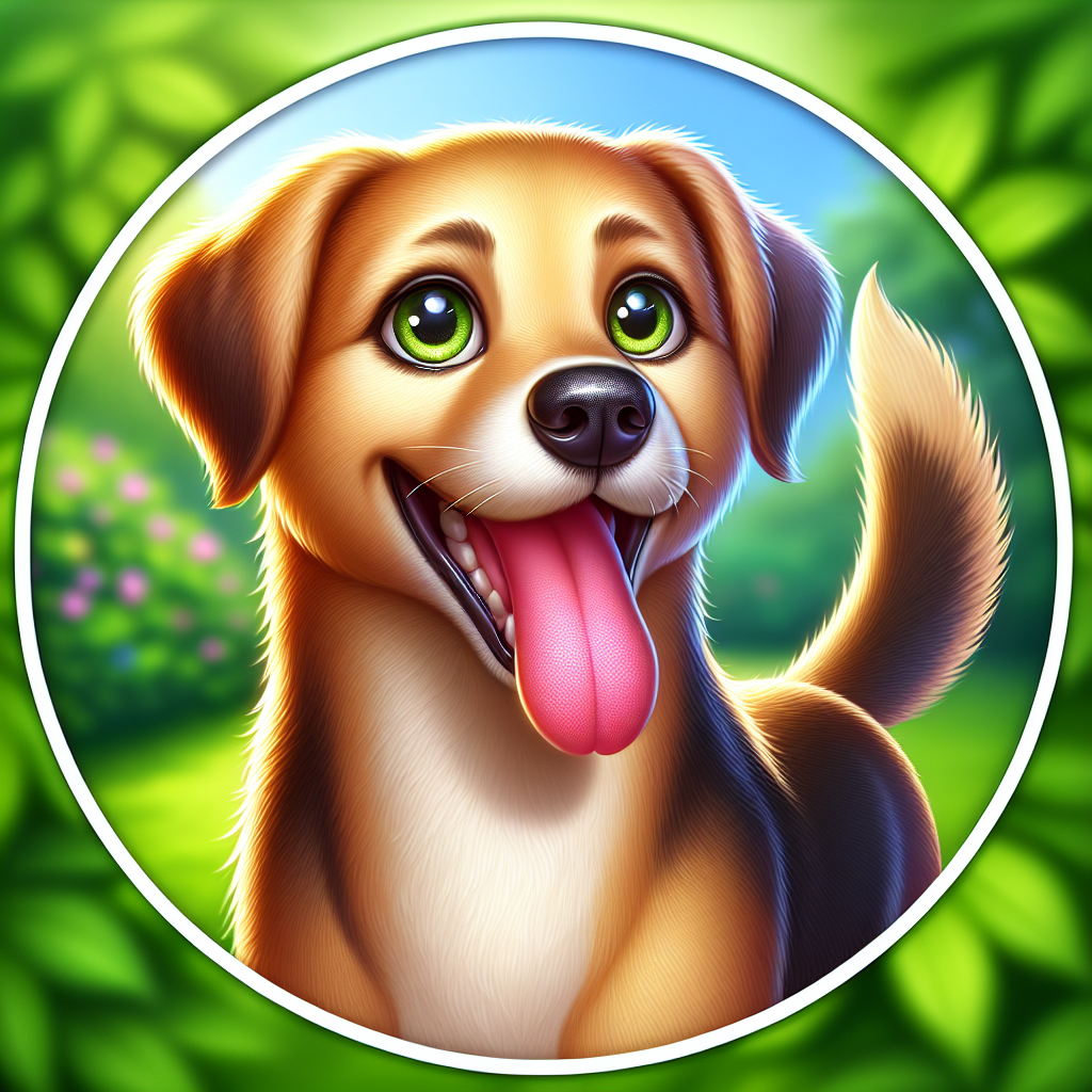 AI-generated image for: realistic image of a happy dog