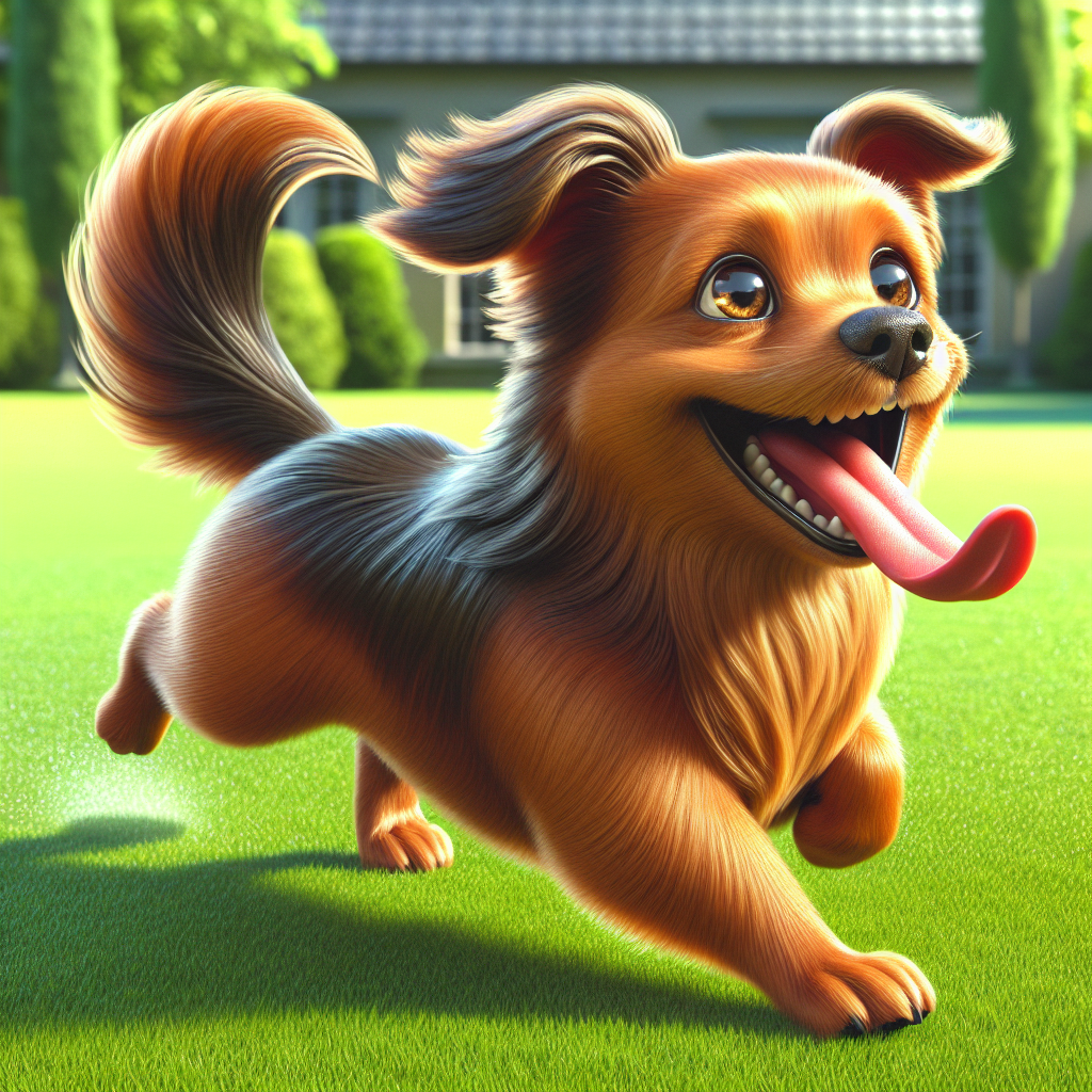 AI-generated image for: realistic image of a happy dog