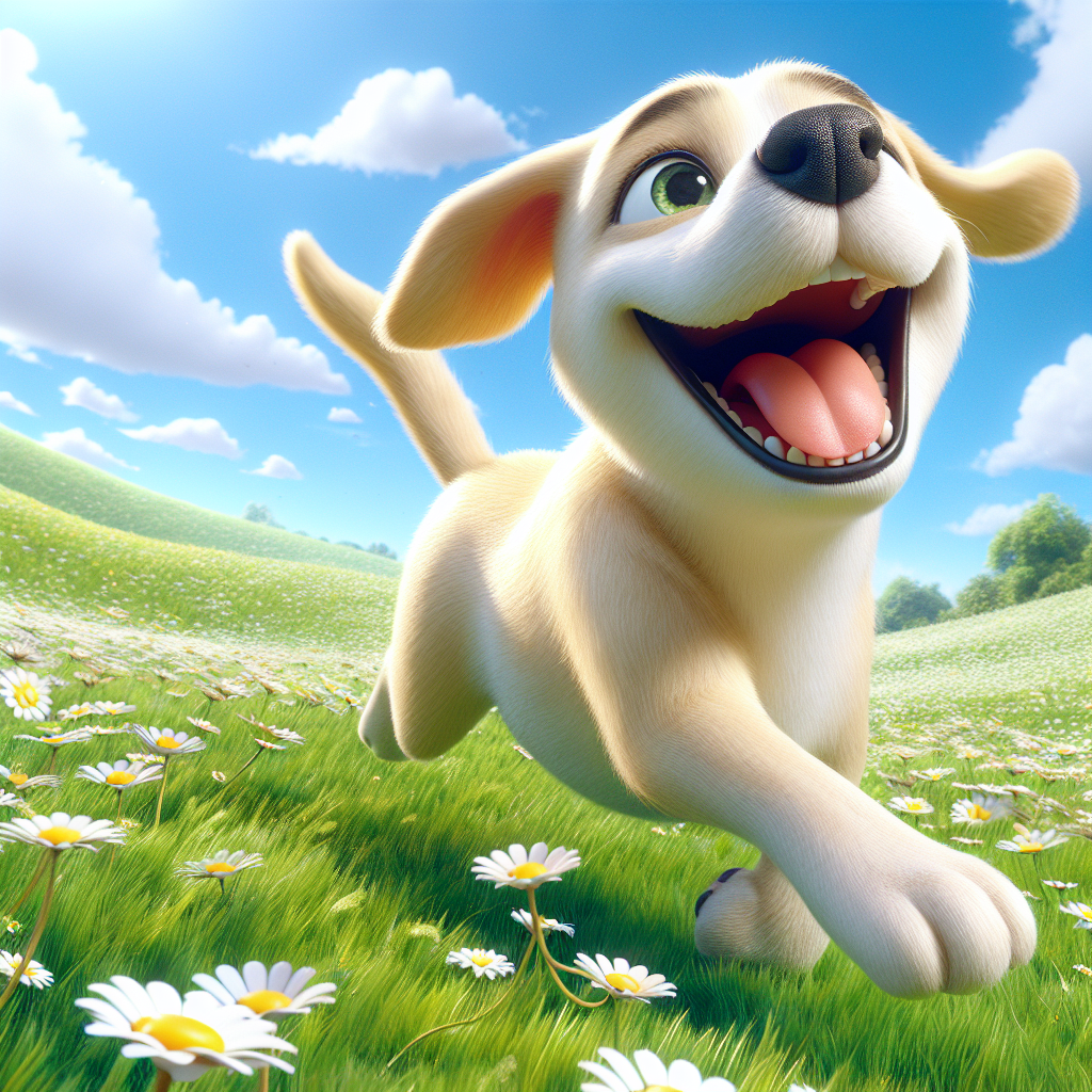 AI-generated image for: realistic image of a happy dog