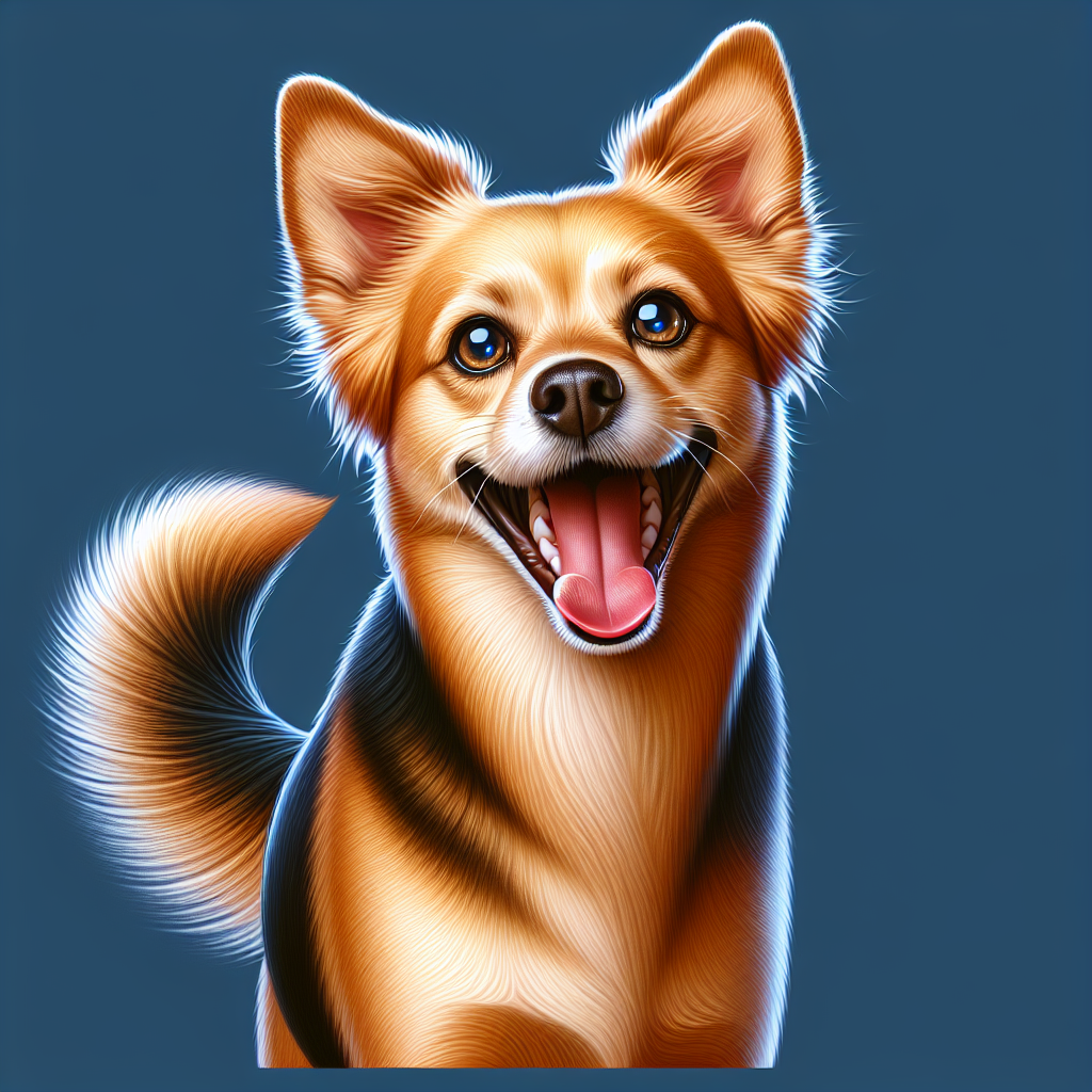 AI-generated image for: realistic image of a happy dog