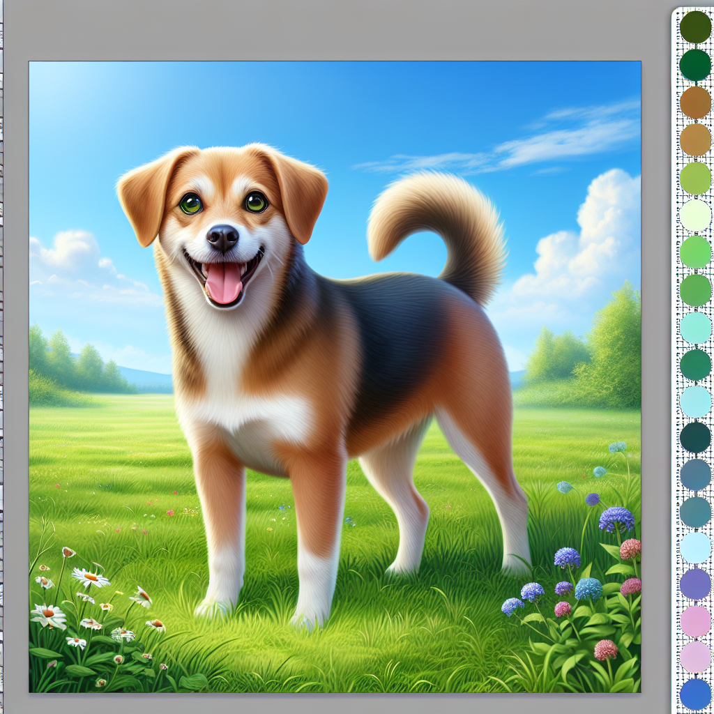 AI-generated image for: realistic image of a happy dog