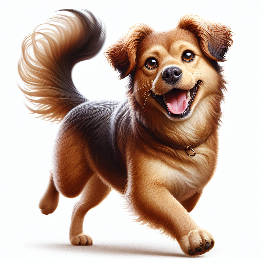 AI-generated image for: realistic image of a happy dog