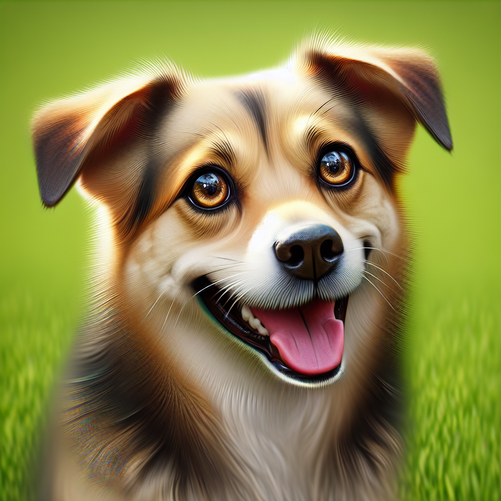 AI-generated image for: realistic image of a happy dog