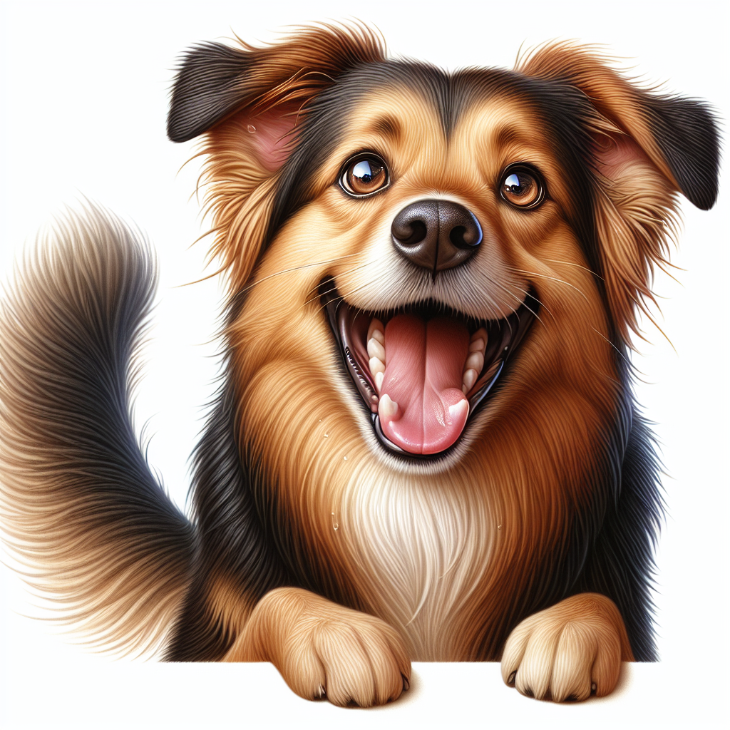 AI-generated image for: realistic image of a happy dog