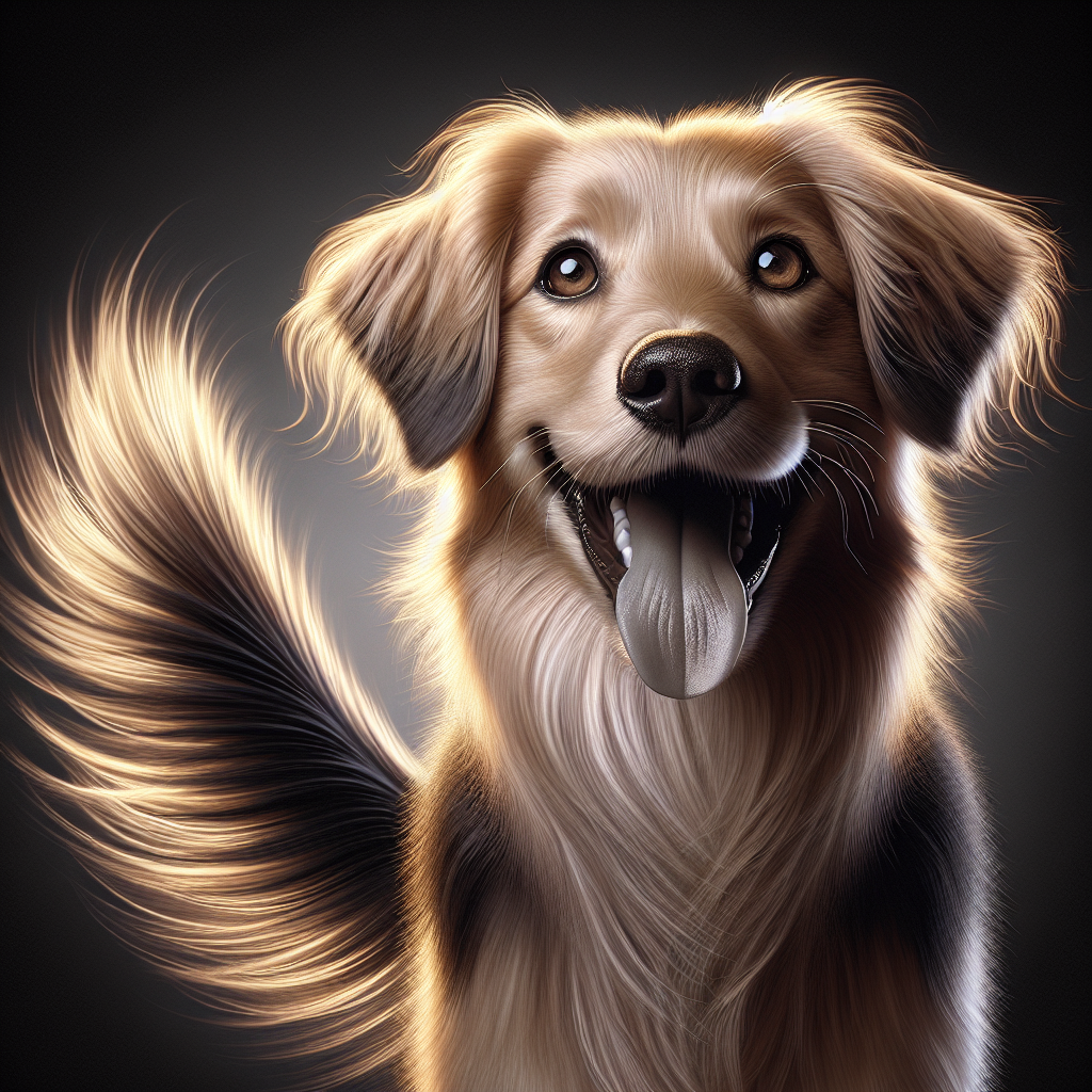 AI-generated image for: realistic image of a happy dog