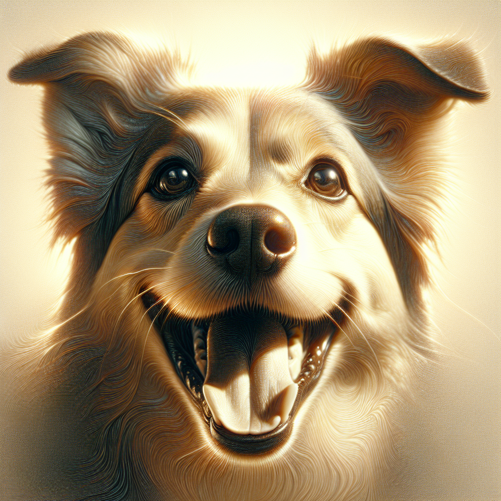 AI-generated image for: realistic image of a happy dog