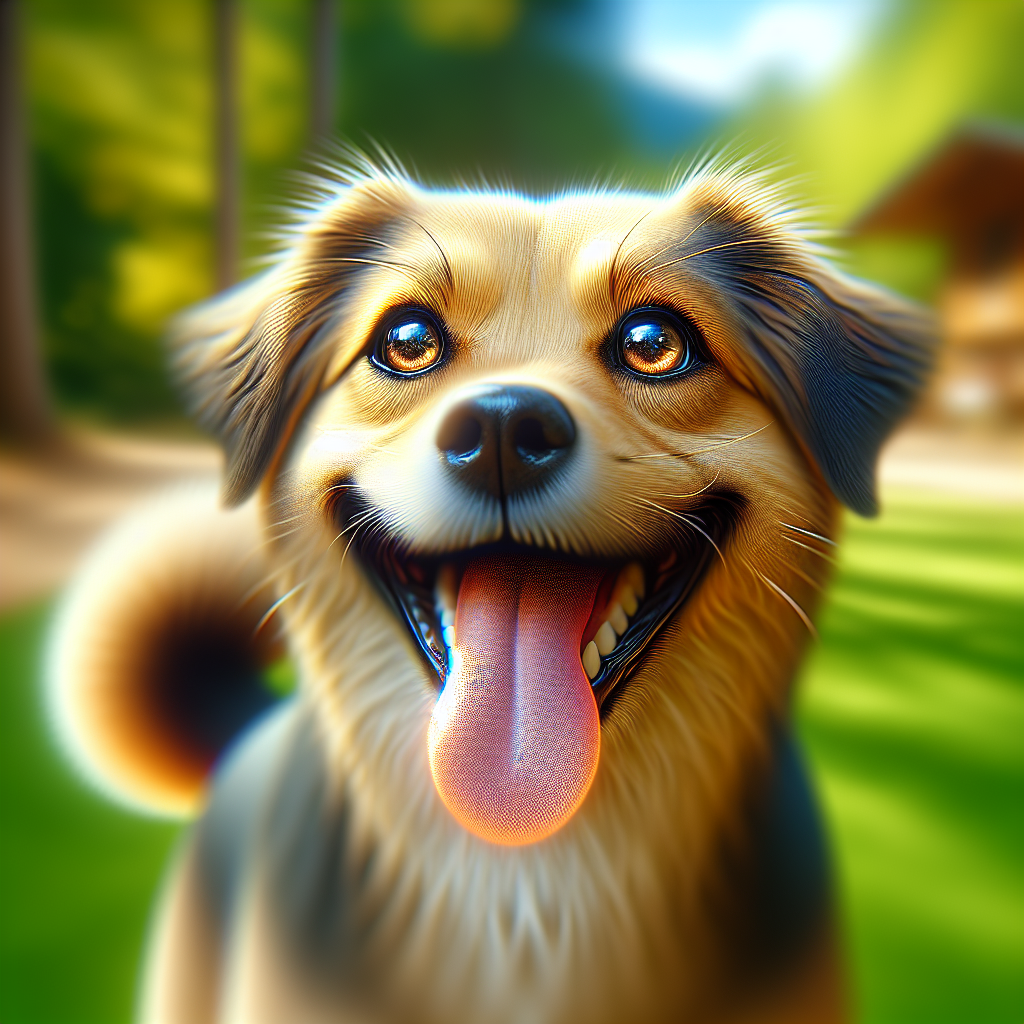 AI-generated image for: realistic image of a happy dog