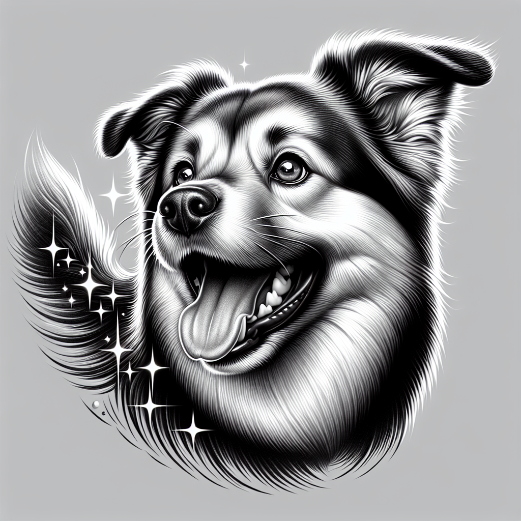 AI-generated image for: realistic image of a happy dog