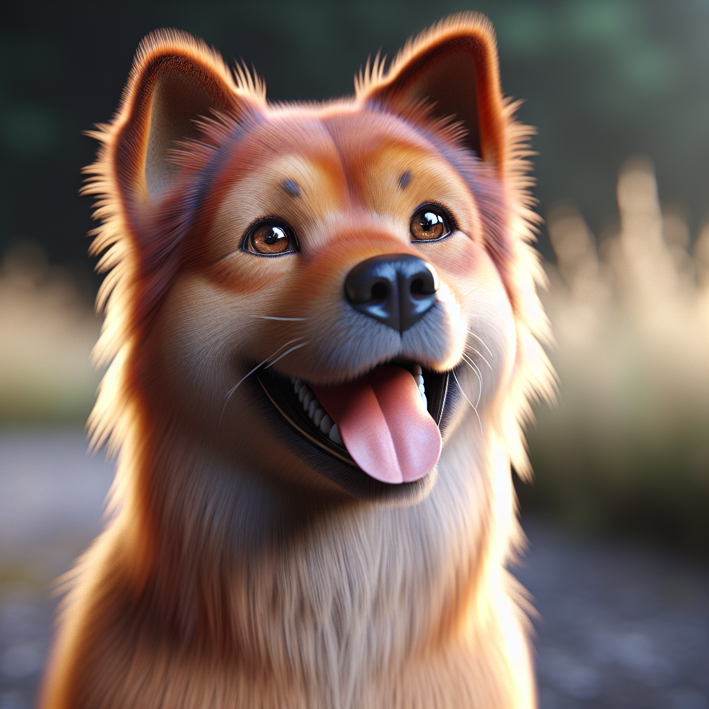 AI-generated image for: realistic image of a happy dog