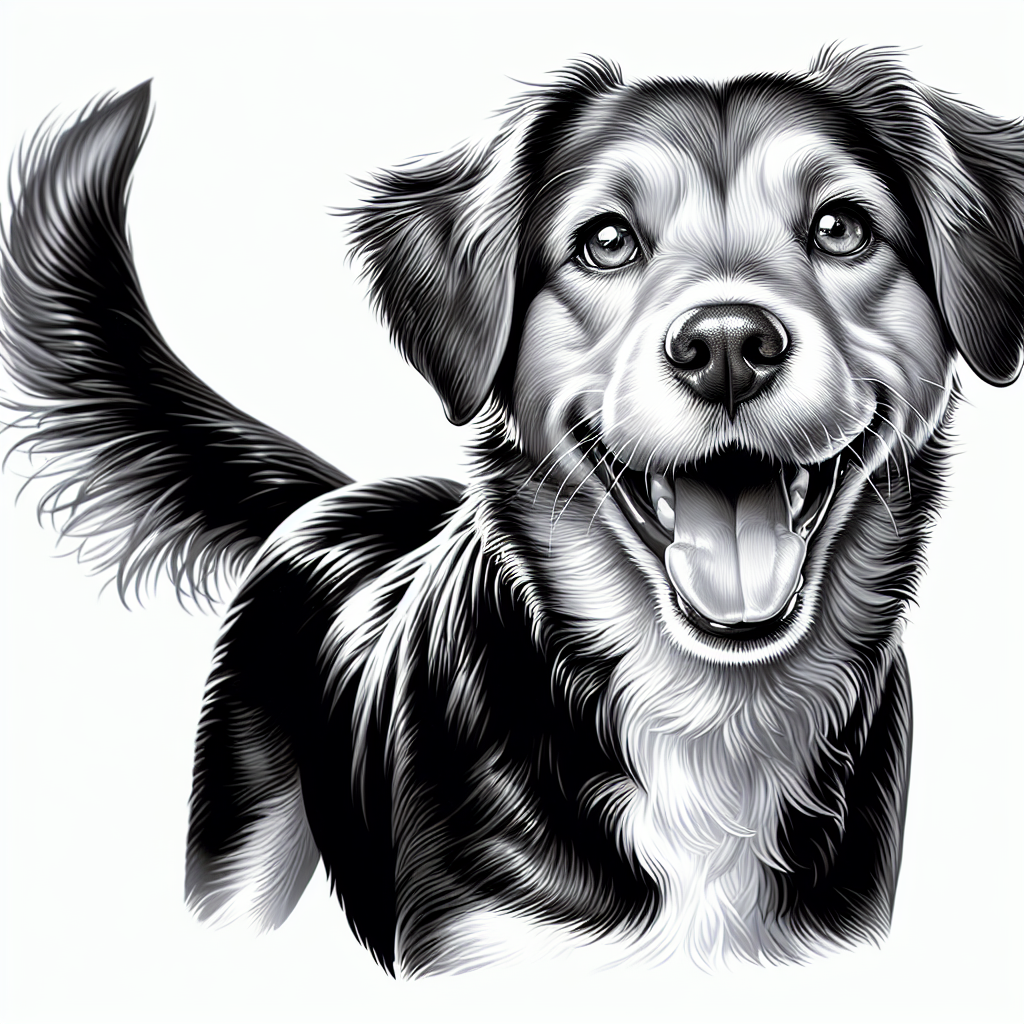 AI-generated image for: realistic image of a happy dog