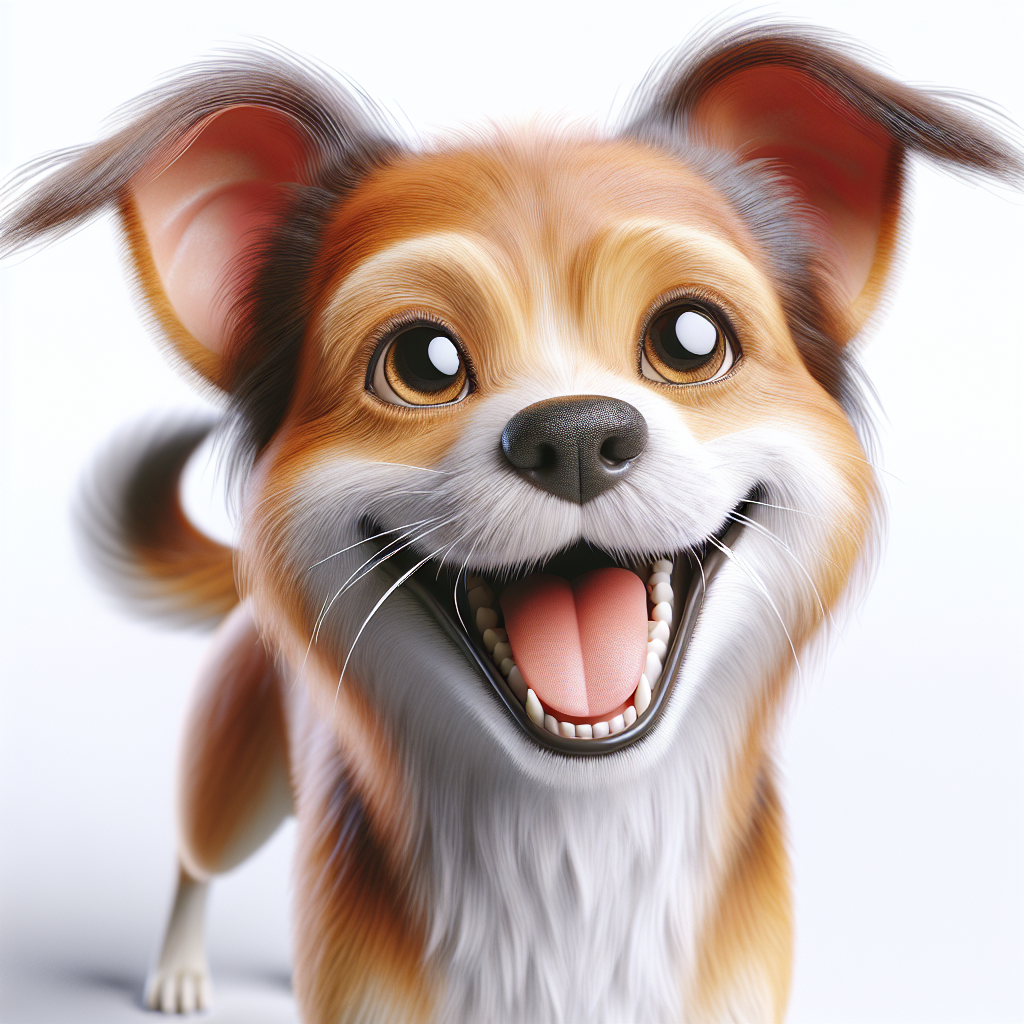 AI-generated image for: realistic image of a happy dog