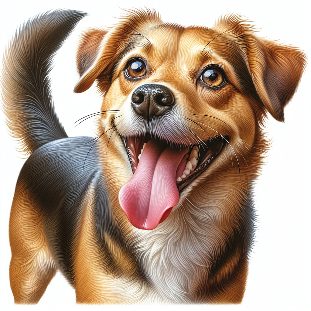 AI-generated image for: realistic image of a happy dog