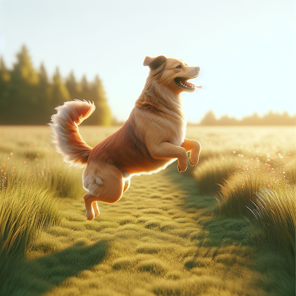 AI-generated image for: realistic image of a happy dog