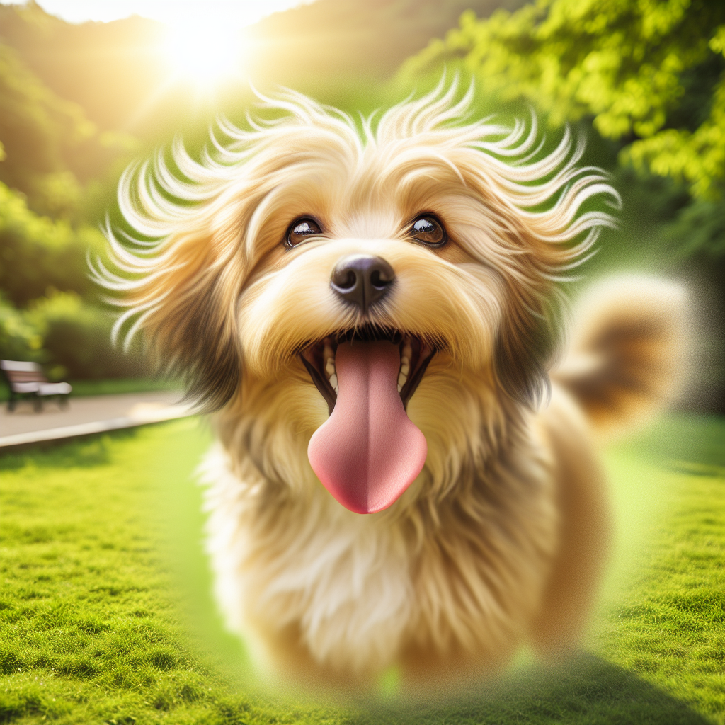 AI-generated image for: realistic image of a happy dog