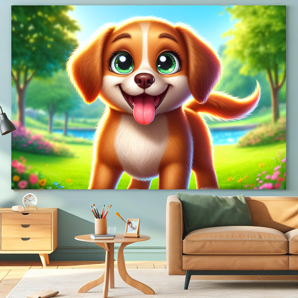AI-generated image for: realistic image of a happy dog