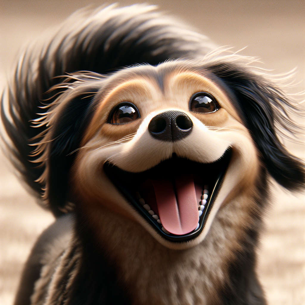 AI-generated image for: realistic image of a happy dog
