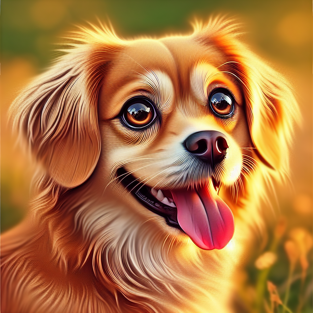 AI-generated image for: realistic image of a happy dog