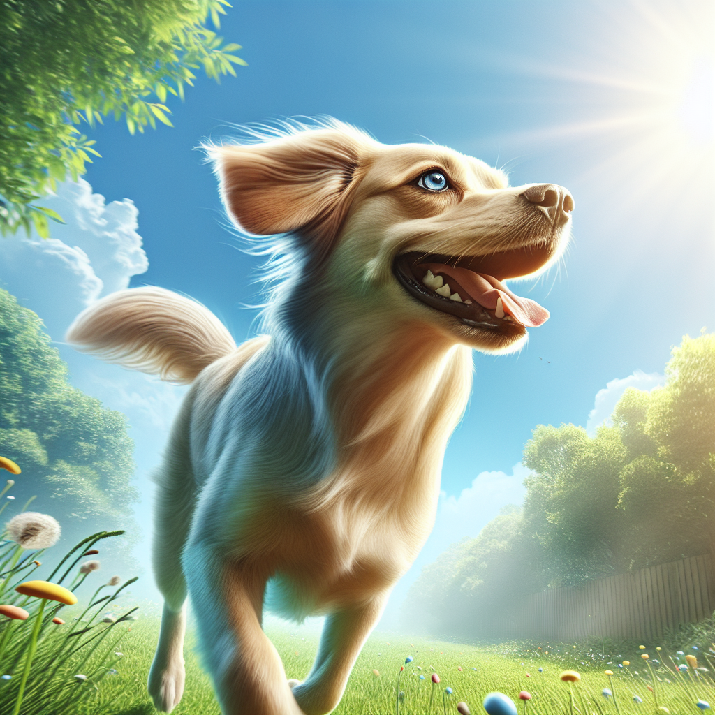 AI-generated image for: realistic image of a happy dog