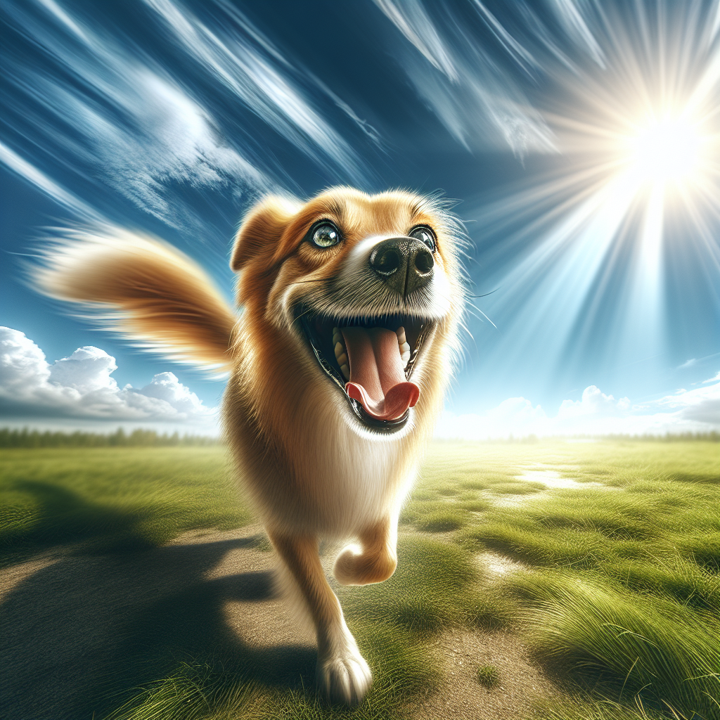 AI-generated image for: realistic image of a happy dog