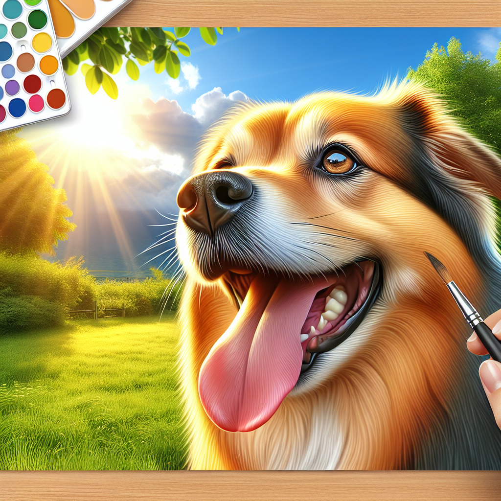 AI-generated image for: realistic image of a happy dog