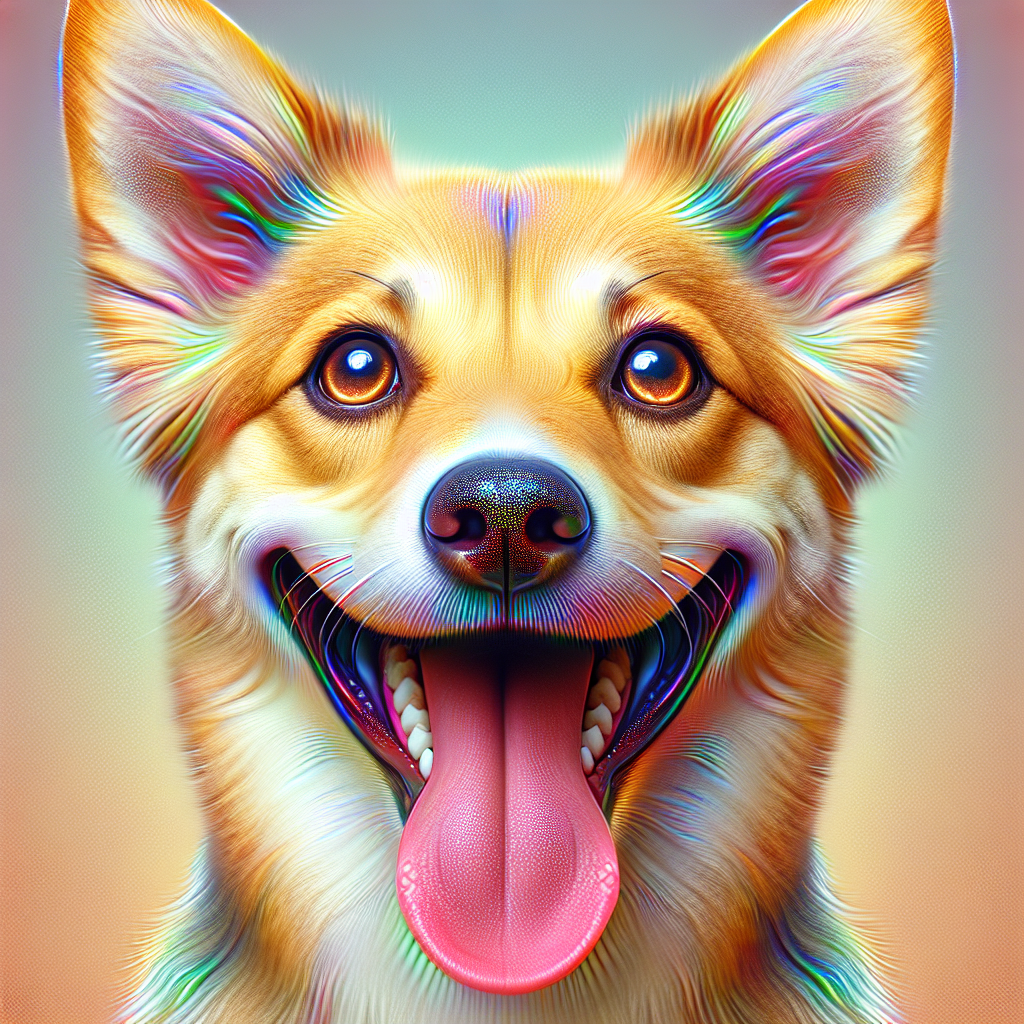 AI-generated image for: realistic image of a happy dog