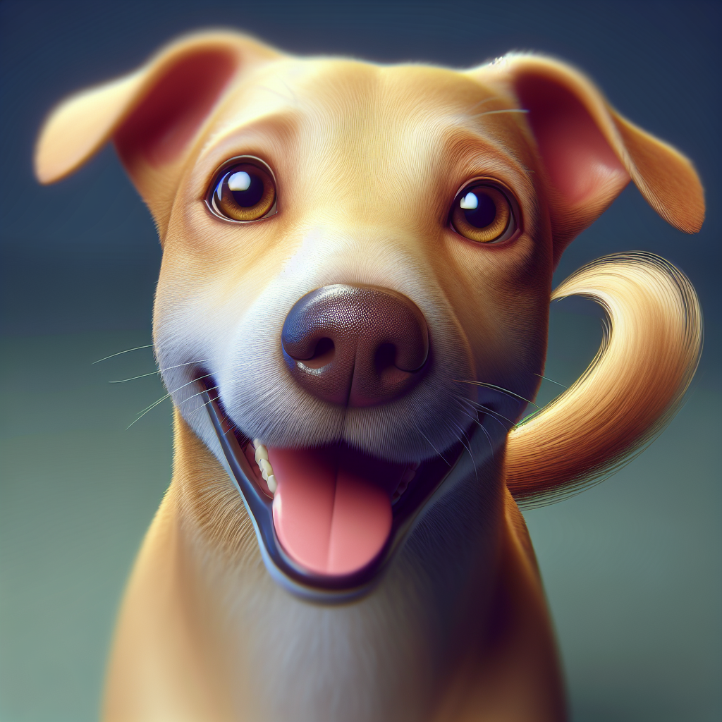 AI-generated image for: realistic image of a happy dog