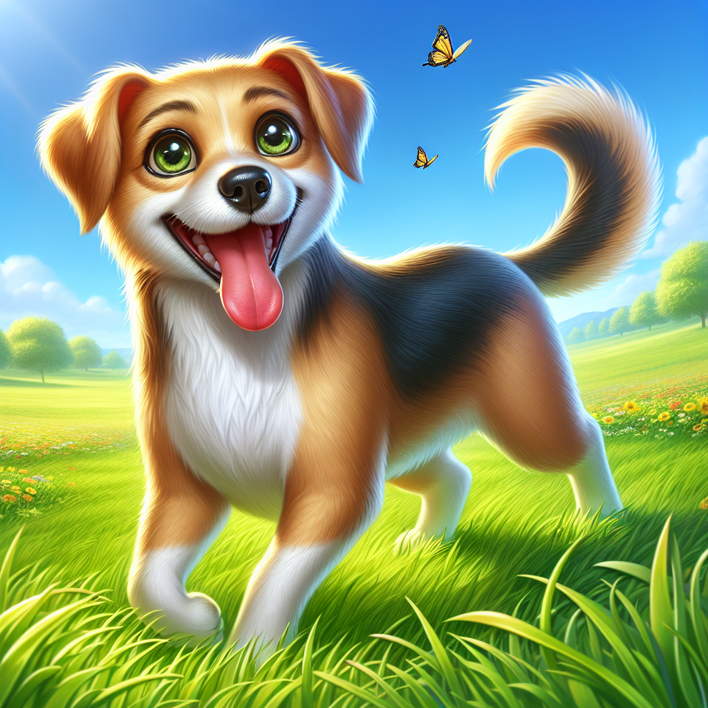 AI-generated image for: realistic image of a happy dog