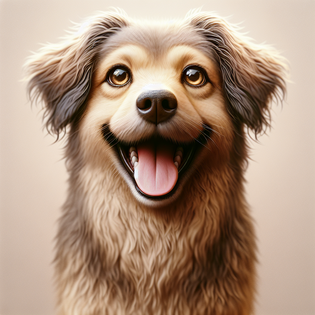 AI-generated image for: realistic image of a happy dog