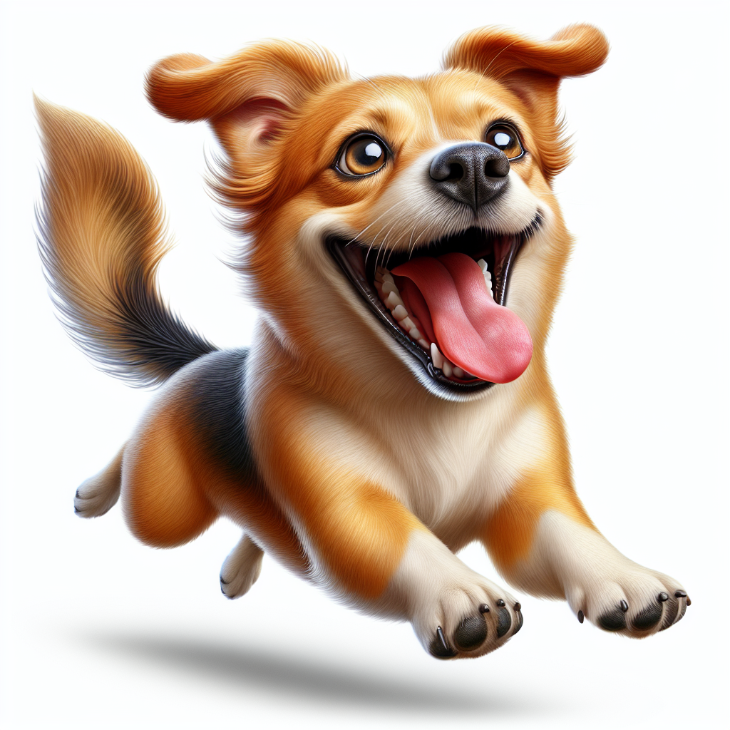 AI-generated image for: realistic image of a happy dog