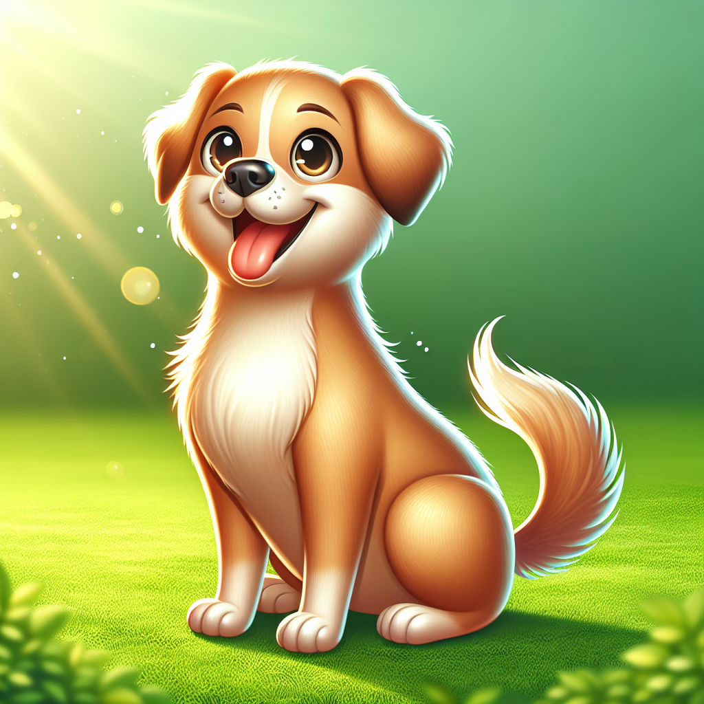 AI-generated image for: realistic image of a happy dog