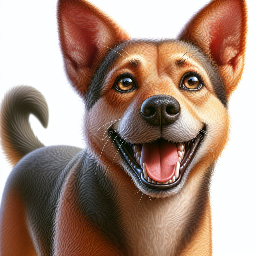 AI-generated image for: realistic image of a happy dog
