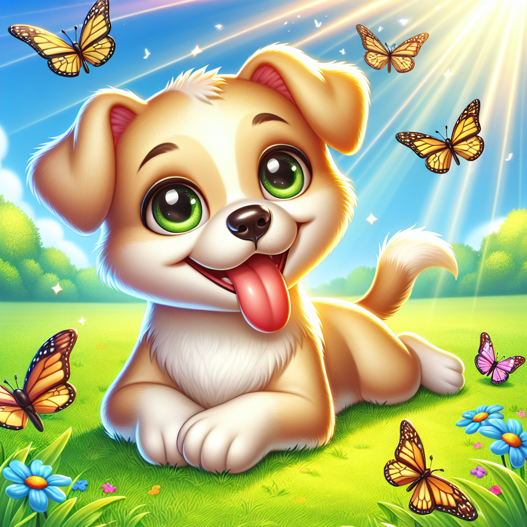 AI-generated image for: realistic image of a happy dog