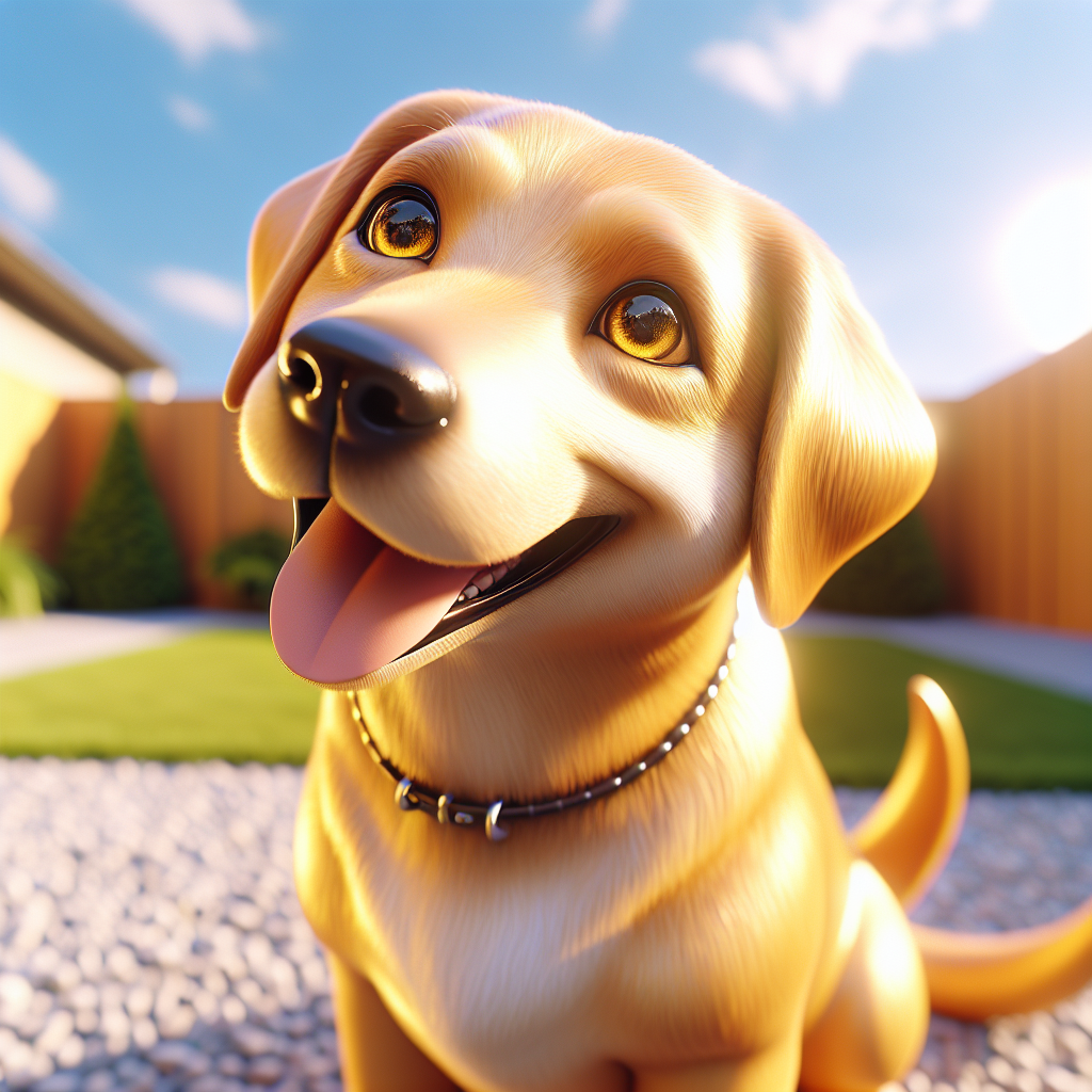 AI-generated image for: realistic image of a happy dog