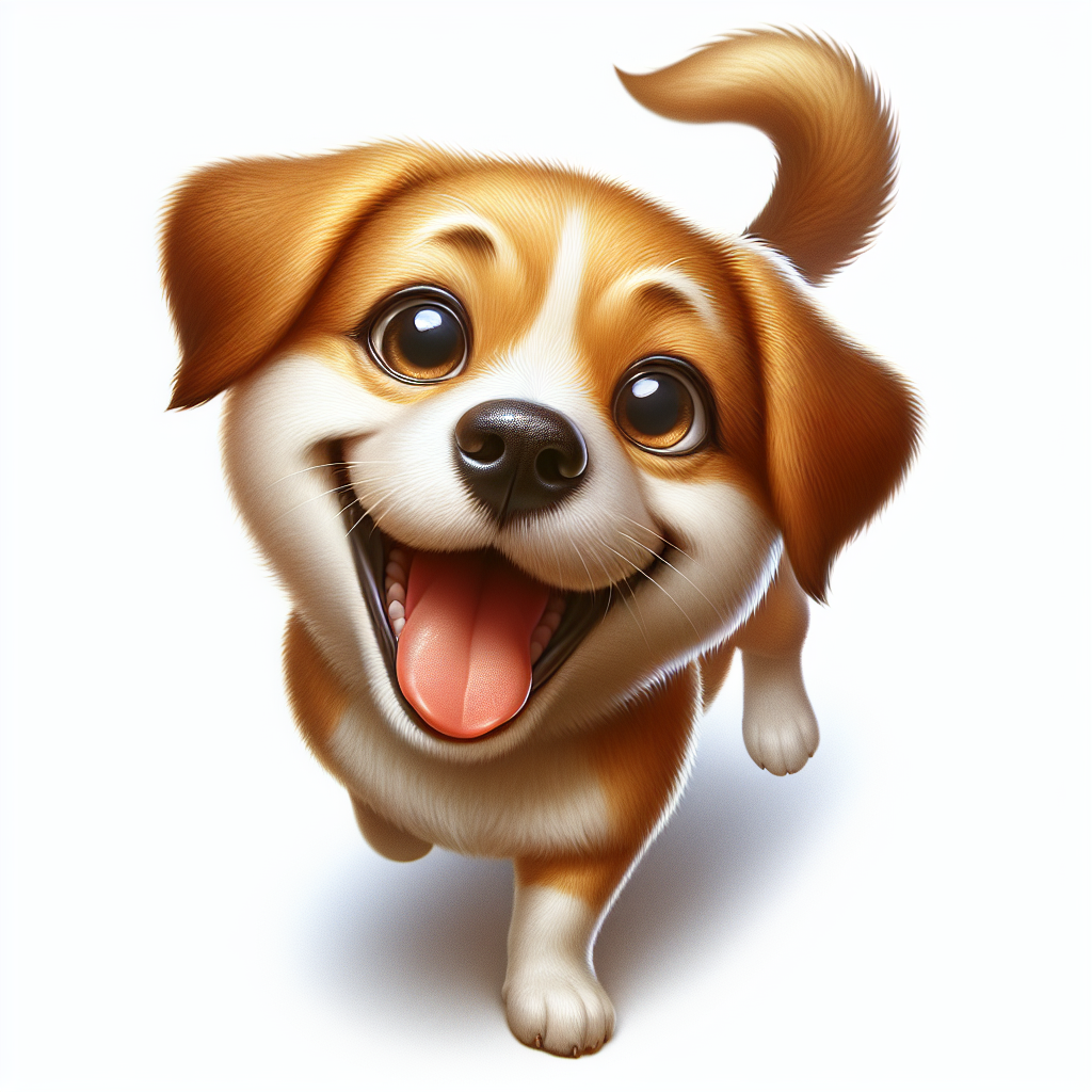 AI-generated image for: realistic image of a happy dog